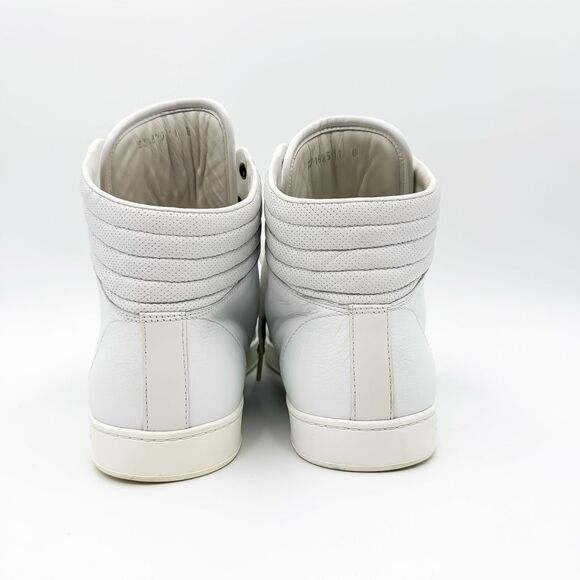 Gucci Web Stripe Coda High Top White Leather Sneakers US Men’s 11.5 - Picture 5 of 15